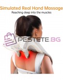 Шиацу 5D масажор за врат и тяло функция за топлина 6 масажни глави безжичен